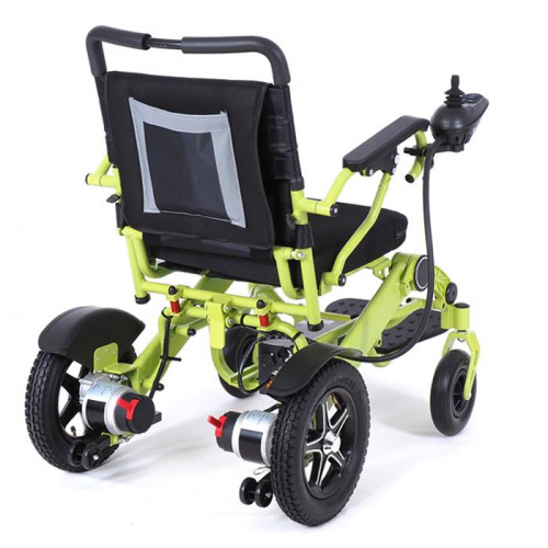 Кресло-коляска электр. MET Compact 35 (17290) цвет рамы зеленый, 2 АКБ фото 6