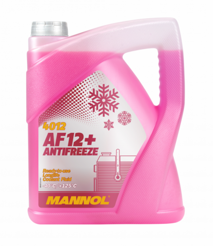 Антифриз MANNOL Antifreeze AF12+ (-40 °C) Longlife 4012 - 5 л