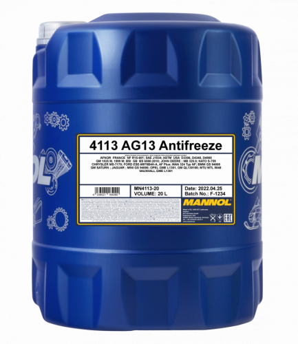 Антифриз MANNOL Antifreeze AG13 Hightec 4113 - 20 л