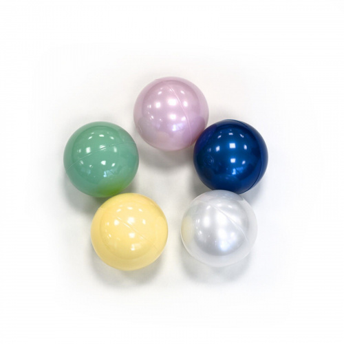 Шарики для сухого бассейна UNIX Kids диаметр 70 мм, 150 шт, 5 цветов: оливковый, сливочный, жемчужный, синий металлик, розовый жемчуг фото 6