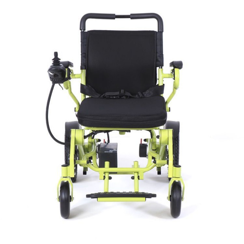 Кресло-коляска электр. MET Compact 35 (17290) цвет рамы зеленый, 2 АКБ фото 4