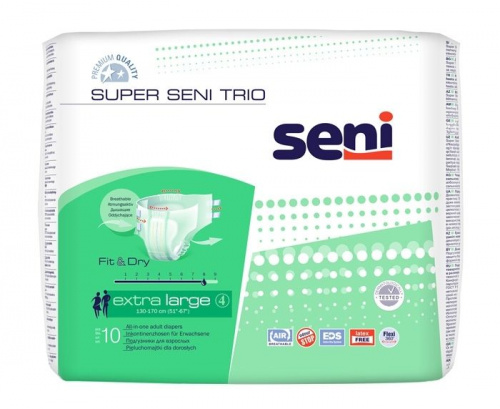 Подгузники для взрослых SUPER SENI TRIO Extra Large по 10 шт. (SE-094-XL10-A03)