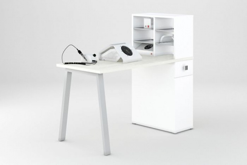 Маникюрный стол FORMIX (12889) Дуб крафт белый / Белый снег фото 12
