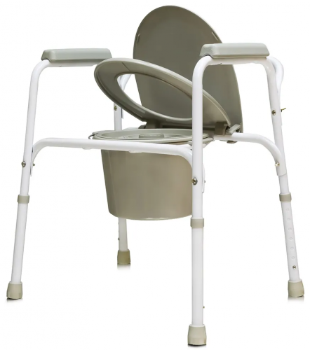 Кресло-туалет Amrus AMCB6803 стальное со спинкой (AMCB92)