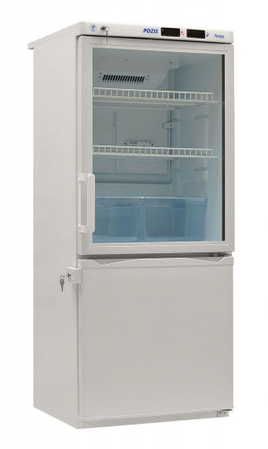 Холодильник «POZIS» ХЛ-250 с одной стеклянной тонированной и одной металлической дверью фото 2
