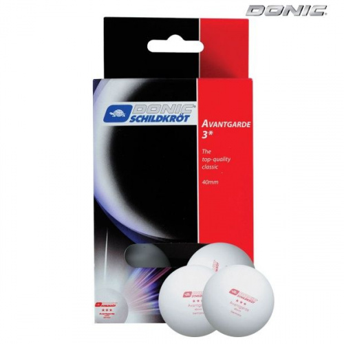 Мячики для настольного тенниса Donic Avantgarde 3, 6 штук, белый