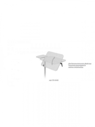 Стол прикроватный СН 24.02 с 2-мя столешницами из HPL-пластика фото 4