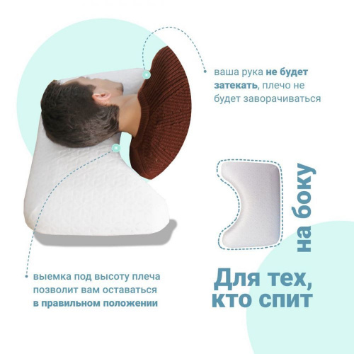 Медицинская ортопедическая подушка с эффектом памяти Ortosleep PRO (60 * 40 * 13 см) ES-78033 фото 2