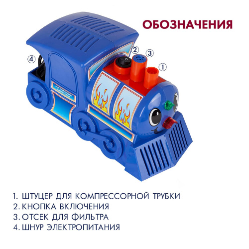 Ингалятор Amrus АМNB-502 компрессорный небулайзер Паровозик фото 13