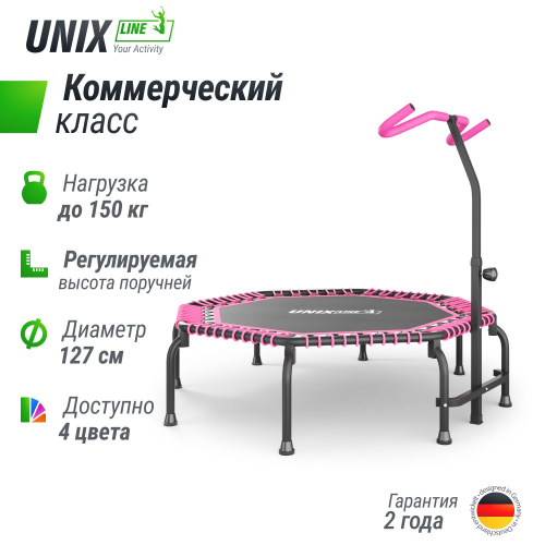 Батут UNIX Line FITNESS Premium (127 см) Pink фото 7
