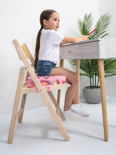 Детское сиденье-бустер (подушка) на стул BelbergKids BK-01 (цвет розовый) фото 16