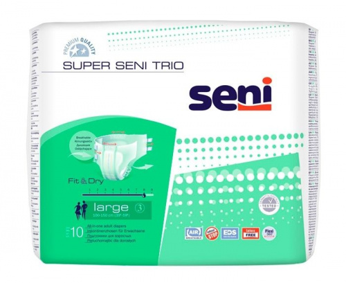 Подгузники для взрослых SUPER SENI TRIO Large по 10 шт. (SE-094-LA10-A03)
