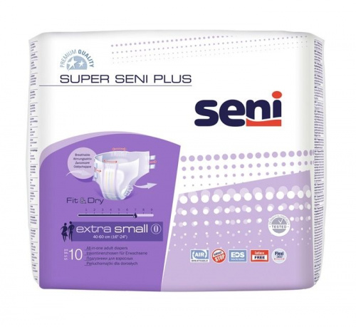 Подгузники для взрослых SUPER SENI PLUS Extra Small по 10 шт. (SE-094-XS10-A02)