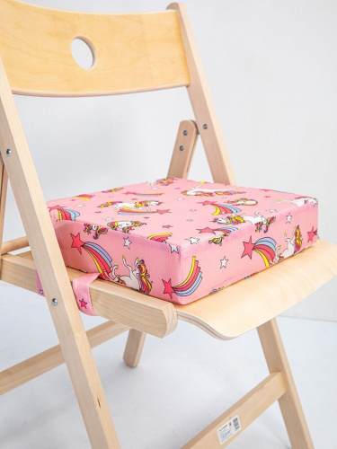 Детское сиденье-бустер (подушка) на стул BelbergKids BK-01 (цвет розовый) фото 5