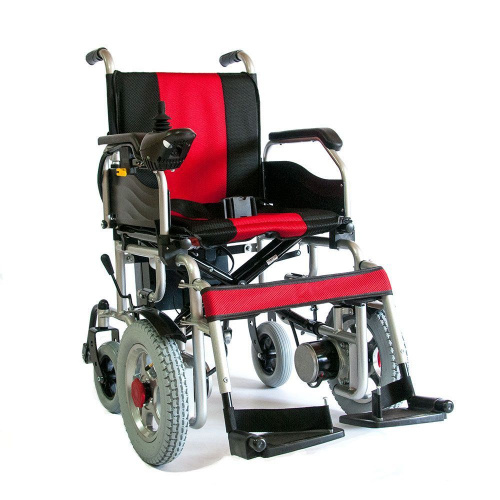 Прокат Кресло-коляска Мега-Оптим PR110 A-46 с электроприводом (сине-черная)