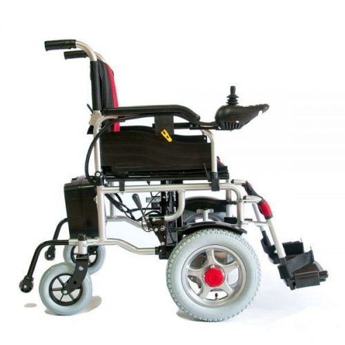 Прокат Кресло-коляска Мега-Оптим PR110 A-46 с электроприводом (сине-черная) фото 4