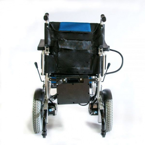 Прокат Кресло-коляска Мега-Оптим PR110 A-46 с электроприводом (сине-черная) фото 16