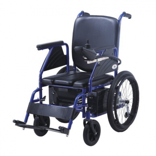 Кресло-коляска электрич.Титан LY-EB103-119 (шир.сид. 42см) с санитарным оснащ. фото 8