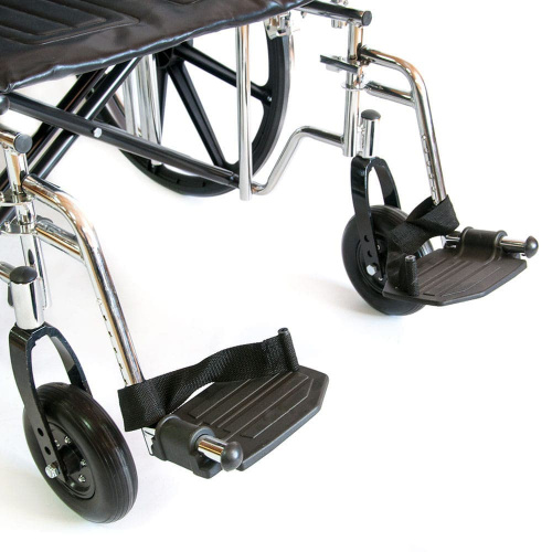 Мега Оптим Кресло-коляска механическая 711AE (56см) (кож.зам) колеса литые фото 6