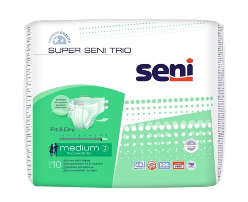 Подгузники для взрослых SUPER SENI TRIO Medium по 10 шт. (SE-094-ME10-A03)