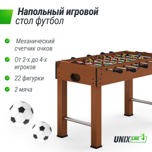 Игровой стол UNIX Line Футбол - Кикер (121х61 cм) Wood GTSU121X61WD фото 8
