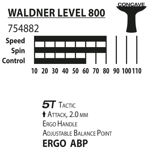 Ракетка DONIC Waldner 800 (754882) фото 4