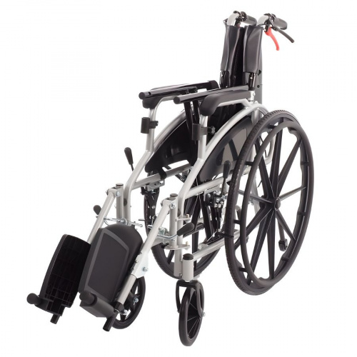 Кресло-коляска механическая MK-620 (46 см)/FS619GC (18544/17319) с сан/устр. и тормоза для сопровожд фото 3
