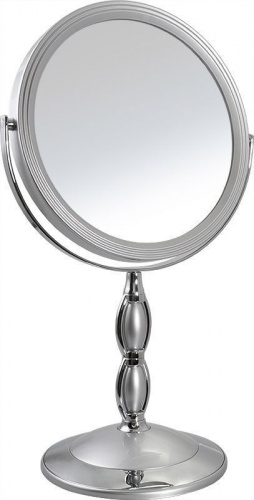 Зеркало косметическое Weisen B7"8066 S3/C Silver наст кругл 2-стор 5-кр.ув.18 см