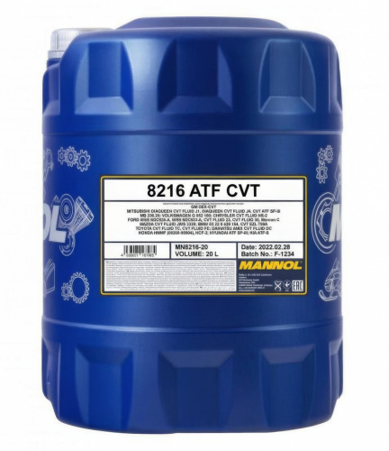 8216 MANNOL ATF CVT 20 л. Синтетическое трансмиссионное масло