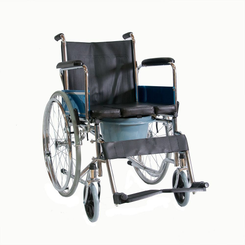 Кресло-коляска Оптим FS682 с санитарным оснащением (ширина сиденья 43,5 см)
