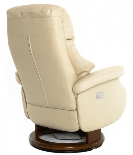 Кресло Relax Lux Electro S16099RWB_КОЖА ( 061 CREAM / 029WALNUT) фото 5