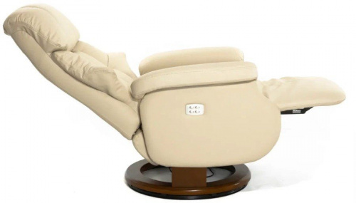 Кресло Relax Lux Electro S16099RWB_КОЖА ( 061 CREAM / 029WALNUT) фото 3