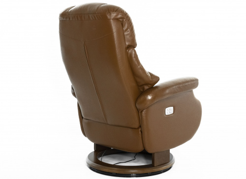 Кресло Relax Lux Electro S16099RWB_КОЖА (034 COGNAC / 029WALNUT ) фото 5