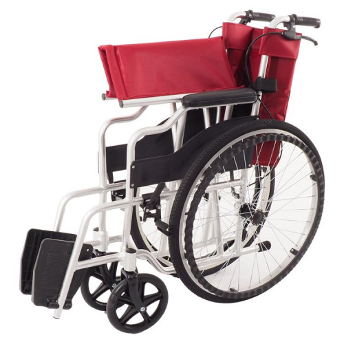 Кресло-коляска механическая MET 875AL (17017) (ширина сид. 45 см) пневмо колеса, алюминиевая рама фото 3