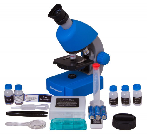 Микроскоп Bresser Junior 40x-640x, синий фото 18