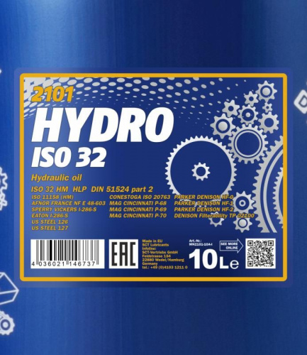 2101 MANNOL HYDRO ISO 32 10 л. Гидравлическое масло фото 2