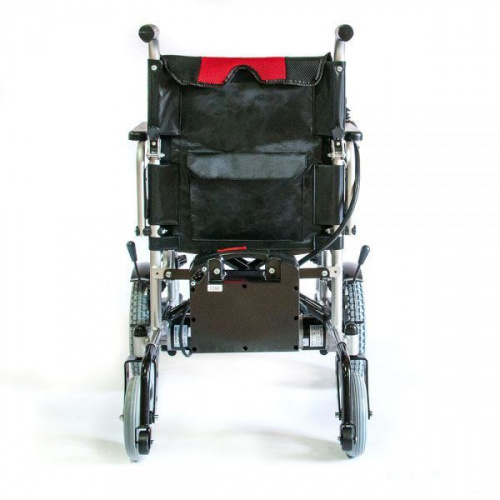 Прокат Кресло-коляска Мега-Оптим PR110 A-46 с электроприводом (сине-черная) фото 11