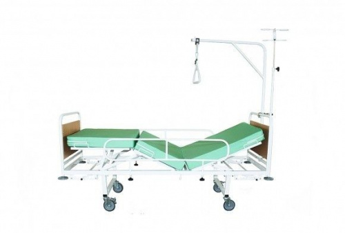 Кровать медицинская функциональная 3-секционная Ока Медик КМФ3-01 (на колесах) фото 2