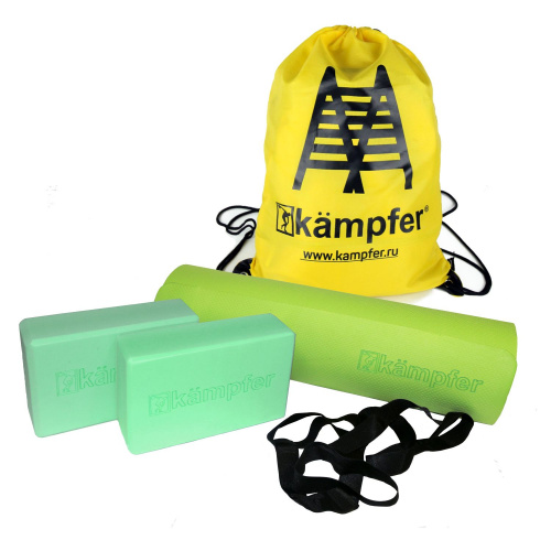 Комбо-набор для йоги Kampfer Combo Green (зеленый/черный) фото 3