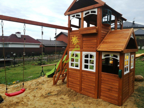 Детская площадка IgraGrad Клубный домик 3 с трубой Luxe фото 15