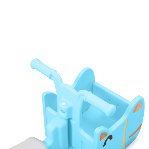 Машинка - каталка для детей с корзиной для игрушек UNIX Kids Hippo с ручками, для дома и улицы, беговел, от 1 года, до 40 кг, 31х68x26 см, голубой фото 8