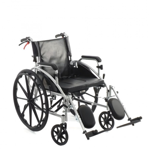 Кресло-коляска механическая MK-620 (46 см)/FS619GC (18544/17319) с сан/устр. и тормоза для сопровожд фото 2
