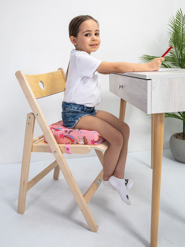 Детское сиденье-бустер (подушка) на стул BelbergKids BK-01 (цвет розовый) фото 17