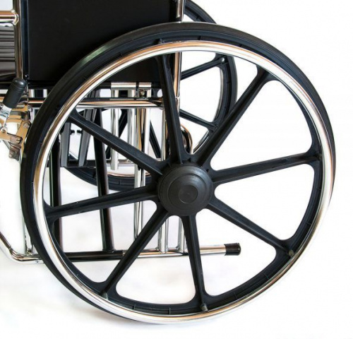 Мега Оптим Кресло-коляска механическая 711AE (61см) (кож.зам) колеса литые фото 6