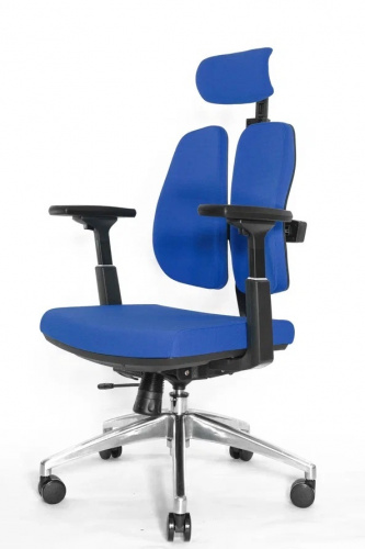 Кресло FALTO-ORTO-ALPHA AM-02A (Черн каркас / обивка ткань DARK BLUE LM-07) фото 10