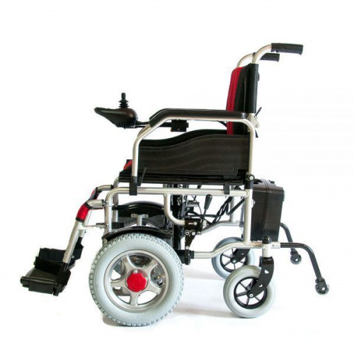 Прокат Кресло-коляска Мега-Оптим PR110 A-46 с электроприводом (сине-черная) фото 5