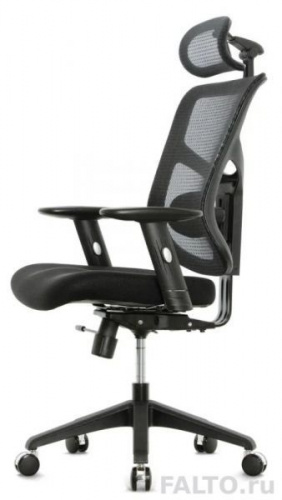Кресло Expert STAR OFFICE ERGO STE-MF01S Т-01 ( 3D поясница, 4D подголовник, черный / каркас черн) фото 4