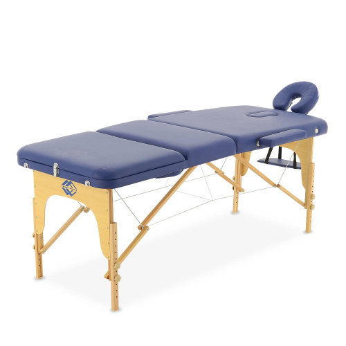 Мед-Мос стол массажный переносной с деревянной рамой JF-AY01 3-секционный синий
