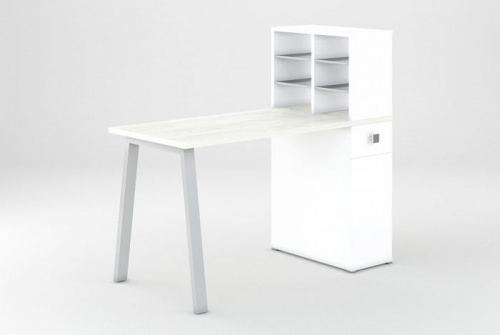 Маникюрный стол FORMIX (12889) Дуб крафт белый / Белый снег фото 14