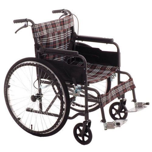 Кресло-коляска механическая MK-300 (46 см) (FS868) пневмо колеса, с тормозами для сопровождающего